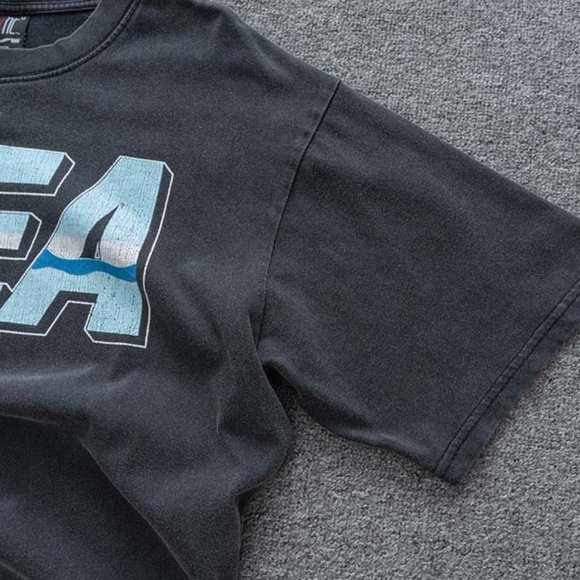 Saint Michael x WIND AND SEA Classic Blue Letter Logo Short Sleeves Black - Picture 9 of 12